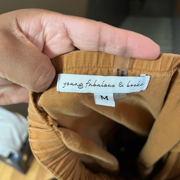 YOUNG FABULOUS & BROKE Reece strapless Jumpsuit size Medium - Picture 4 of 9